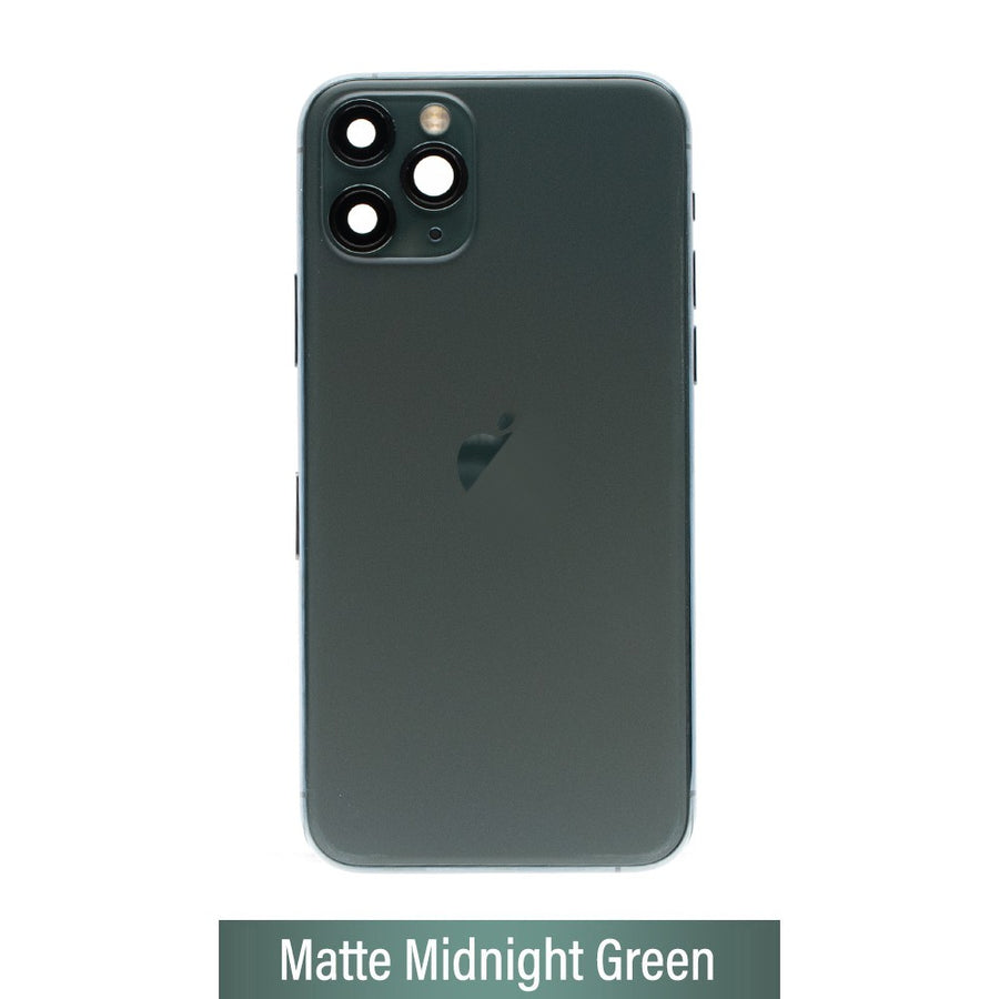 Rear Housing with Full Set Parts for iPhone 11 Pro-Matte Midnight Green (Purple)