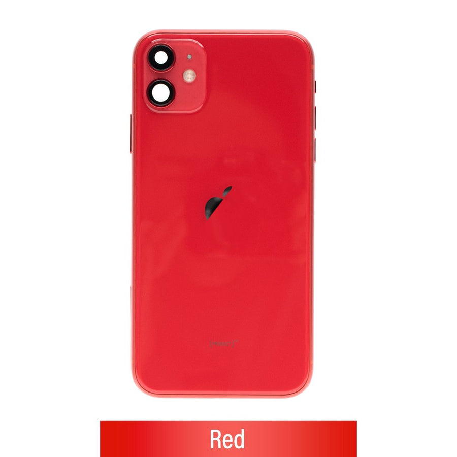 Rear Housing with Full Set Parts for iPhone 11-Red (Purple)