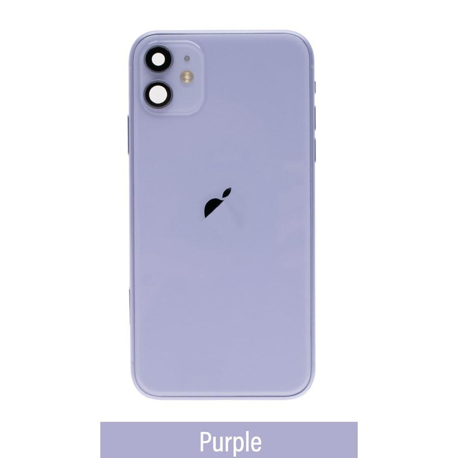 Rear Housing with Full Set Parts for iPhone 11-Purple (Purple)