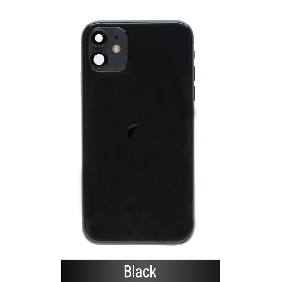 Rear Housing with Full Set Parts for iPhone 11-Black (Purple)