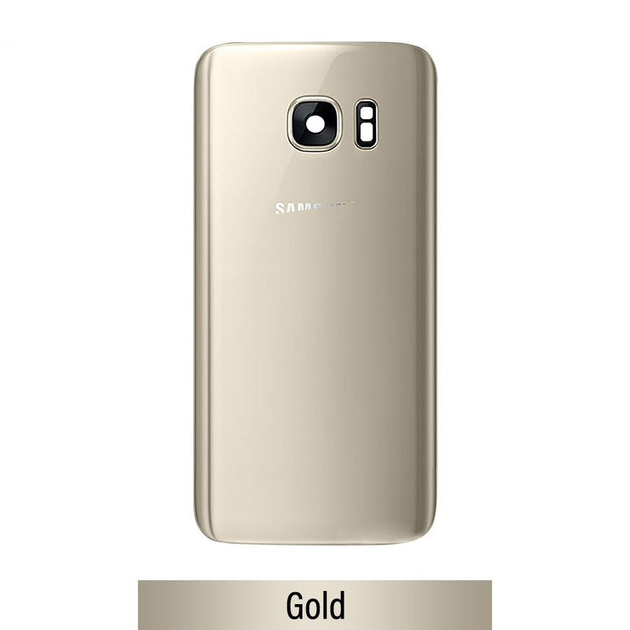 Red Rear Cover Glass For Samsung Galaxy S7 G930F-Gold