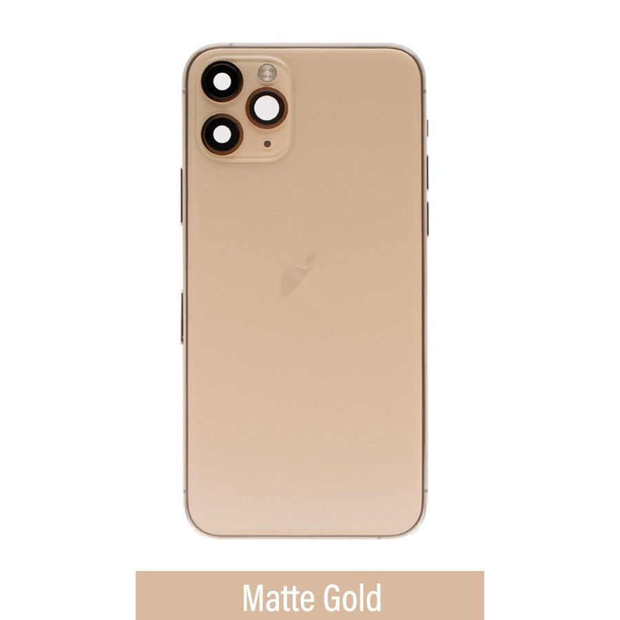 Rear Housing with Full Set Parts for iPhone 11 Pro-Matte Gold (Purple)