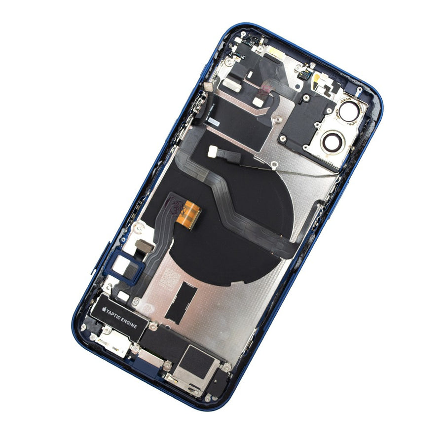 Rear Housing with Full Set Parts for iPhone 12-Blue (Purple)