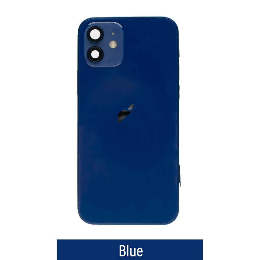 Rear Housing with Full Set Parts for iPhone 12-Blue (Purple)