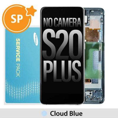 Tecguru_Samsung Galaxy S20 Plus 5G G986 OLED Screen Replacement Digitizer GH82-22134D/GH82-31441D/GH82-31442D (Service Pack)-Cloud Blue