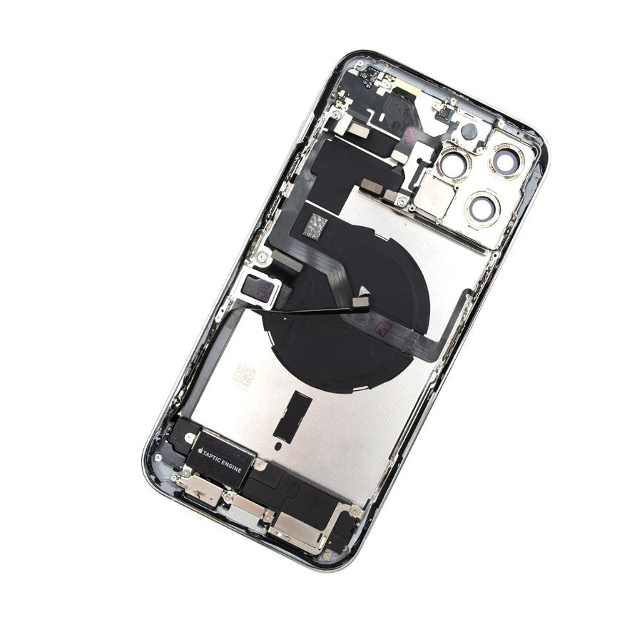 Rear Housing with Full Set Parts for iPhone 12 Pro Max-Silver (Purple)