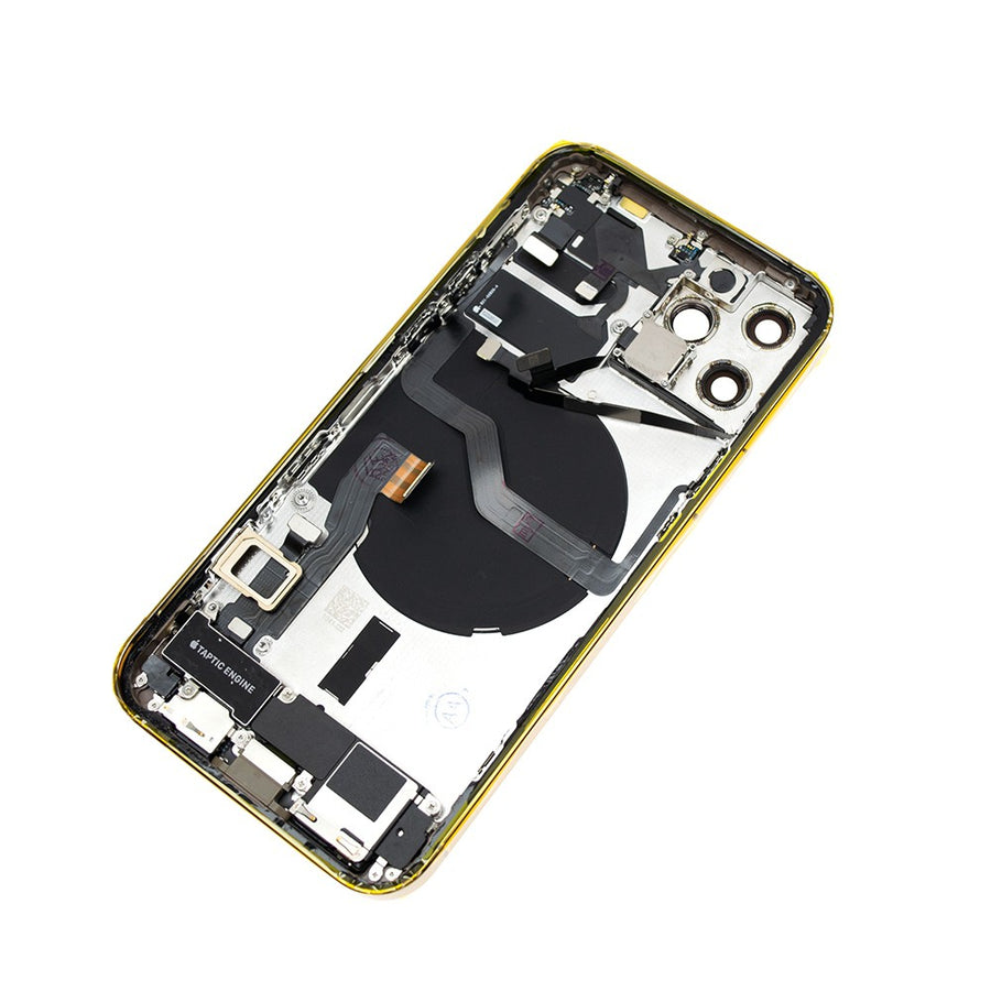 Rear Housing with Full Set Parts for iPhone 12 Pro-Gold (Purple)