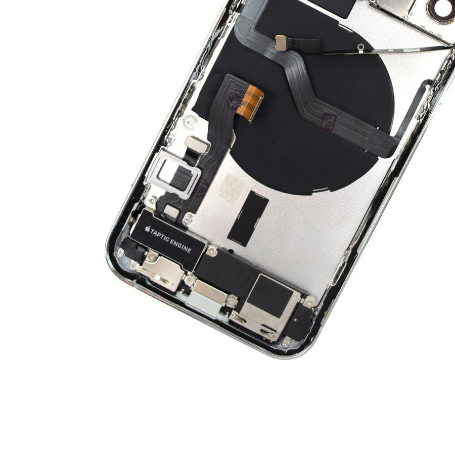 Rear Housing with Full Set Parts for iPhone 12 Pro-Silver (Purple)