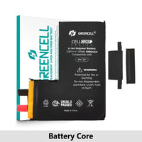 Greencell Standard Capacity iPhone 12 mini | 12 | 12 Pro | 13 Pro | 11 | 14 Pro | 13 | 14 | 12 Pro Max | 11 Pro Max | 13 Pro Max | 14 Plus | 13 mini | 11 Pro | 14 Pro Max Replacement Battery Core with Adhesive Strips