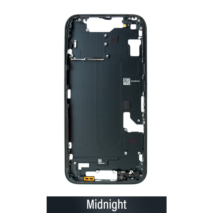 Brown Chassis Mid Frame Cover Replacement Assembly for iPhone 14-Midnight (CHINA VERSION)