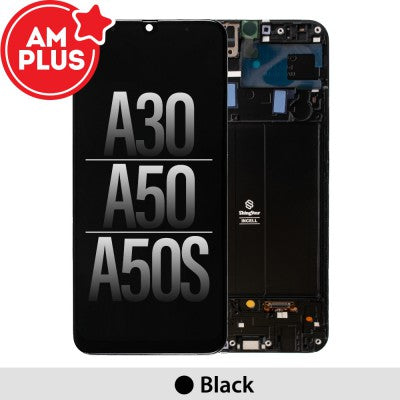 Samsung Galaxy A50 A505F / A50s A507F / A30 A305F AMPLUS LCD Screen Replacement Digitizer with Frame-Black