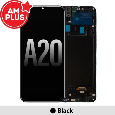 Tecguru-Samsung Galaxy A20 A205F OLED Screen Replacement Digitizer GH82-19571A (Service Pack)-Black