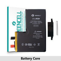 Greencell Standard Capacity iPhone 12 mini | 12 | 12 Pro | 13 Pro | 11 | 14 Pro | 13 | 14 | 12 Pro Max | 11 Pro Max | 13 Pro Max | 14 Plus | 13 mini | 11 Pro | 14 Pro Max Replacement Battery Core with Adhesive Strips