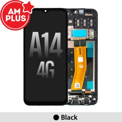 Tecguru-Samsung Galaxy A14 4G A145R LCD Screen Replacement Digitizer GH81-23540A / 23541A (Service Pack)-Black (EU Version)