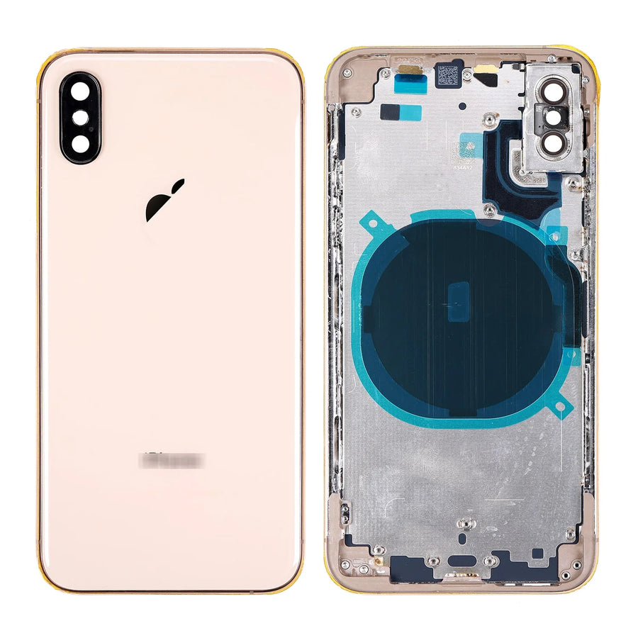 Rear Housing with Small Parts for iPhone XS (Purple)-Gold