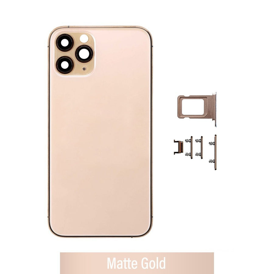 Rear Housing for iPhone 11 Pro (NO LOGO)-Matte Gold