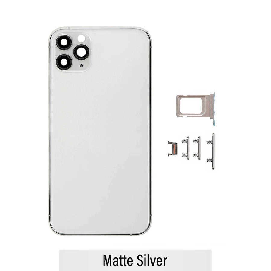 Rear Housing for iPhone 11 Pro Max (NO LOGO)-Matte Silver