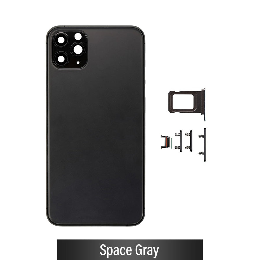 Rear Housing for iPhone 11 Pro Max (NO LOGO)-Space Gray