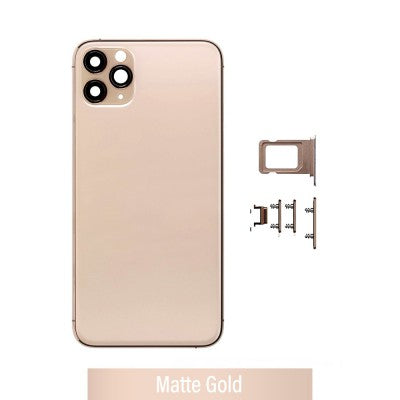 Rear Housing for iPhone 11 Pro Max (NO LOGO)-Matte Gold