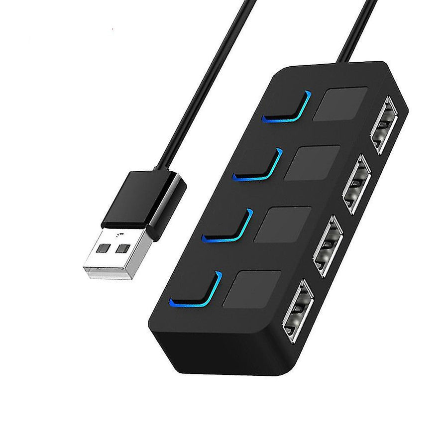 Pbuddy 4 Port USB-A Hub with Physical Security On/Off Switches