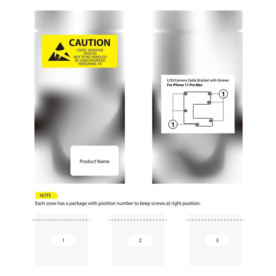 LCD / Camera Flex Cable Bracket with Screws for iPhone 11 Pro Max