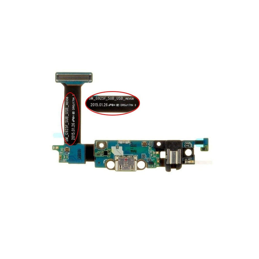 Charging Port Flex Cable For Samsung Galaxy S6 Edge G925F (Purple)