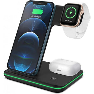 Wireless Charger 3 In 1 15W Fast Wireless Charging Station