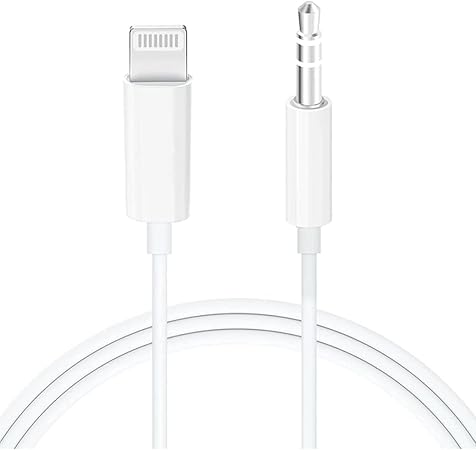 Pbuddy Aux Cord 3.5mm Aux Cable for Car 8/7/11/XS/XR/X/iPad/iPod for Car/Home Stereo, Speaker, Headphone, Support All iOS Version - 3.3ft White