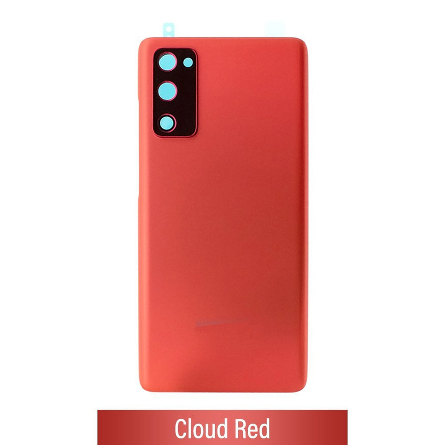 Brown Rear Cover Glass For Samsung Galaxy S20 FE / 5G (G780 / G781)-Cloud Red