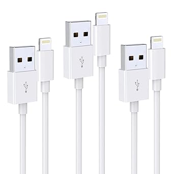 Pbuddy iPhone Charger Cable, 3Pack 1M USB-A to Cable, Premium iPhone Cable Compatible with iPhone 13/13 Pro/13 Pro Max/Mini/12/12 Pro/11/X/8/7/6/5s/SE/iPad Pro/iPod