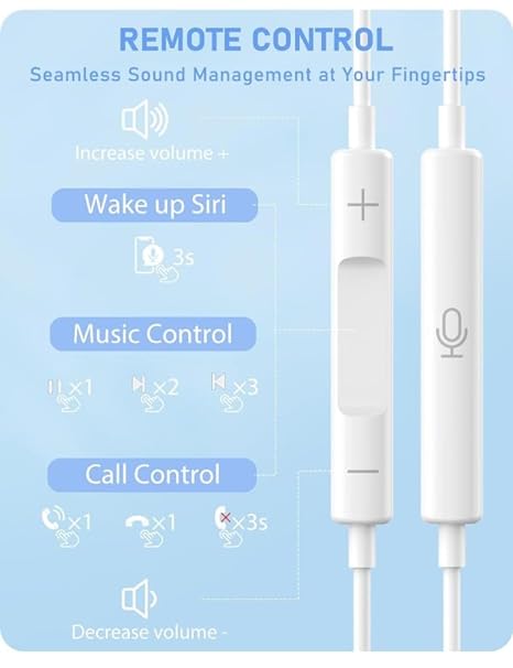 Earphones Lightning Apple Headphones With Remote Control
