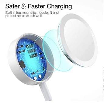 Original chip Watch Charger 2 in 1[MFi Certified] Portable Charging Cable Compatible with Apple Watch Series SE/7/6/5/4/3/2/1 and 13/12/11/Pro/Max/X/XR/XS/XS Series (4ft/1.2M)