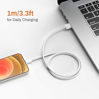 Pbuddy iPhone Charger Cable, 3Pack 1M USB-A to Cable, Premium iPhone Cable Compatible with iPhone 13/13 Pro/13 Pro Max/Mini/12/12 Pro/11/X/8/7/6/5s/SE/iPad Pro/iPod