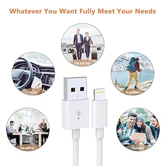 Pbuddy iPhone Charger Cable, 3Pack 1M USB-A to Cable, Premium iPhone Cable Compatible with iPhone 13/13 Pro/13 Pro Max/Mini/12/12 Pro/11/X/8/7/6/5s/SE/iPad Pro/iPod