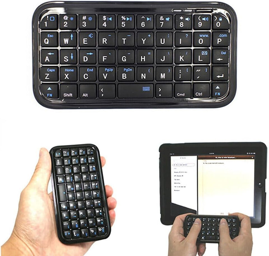 Pbuddy Original Bluetooth 3.0 Keyboard,Rechargeable Mini Slim Travel Size Wireless Pocket Keypad Small Portable 49 Keys Keyboard for PC Notebook Tablets Smartphones