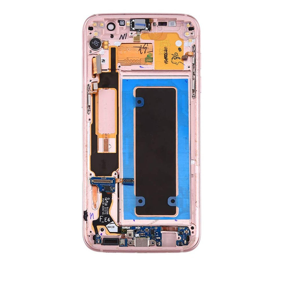 Samsung Galaxy S7 Edge G935F OLED Screen Replacement Digitizer GH97-18533E (Gold)-Pink Gold