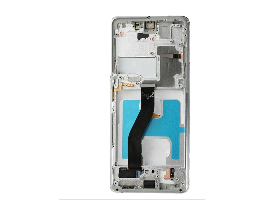 Yellow-Samsung Galaxy S21 Ultra 5G G998 OLED Screen Replacement-Phantom Silver