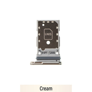 Dual SIM Card Tray for Samsung Galaxy S23 S911B / S23 Plus S916B-Cream (Not for AU)