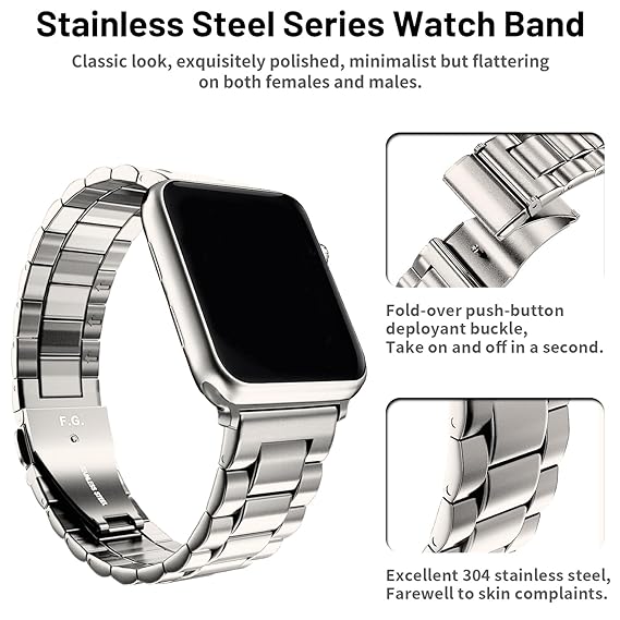 Pbuddy Stainless Steel Band And Case 42/44/45mm