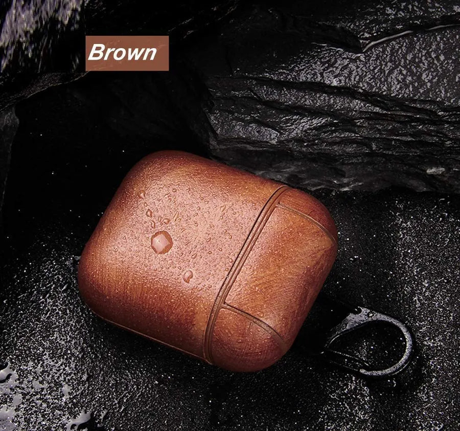 AirPods Case Cover Leather Case Cover For AirPods PU Leather Portable Protective Shockproof Cover For Apple AirPods 2 & 1