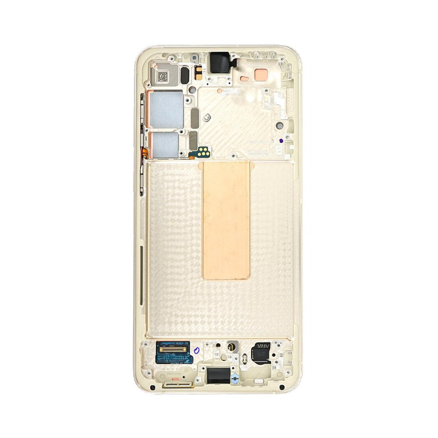 Samsung Galaxy S23 Plus S916B OLED Screen Replacement Digitizer with Frame GH82-30476B (Gold)-Cream