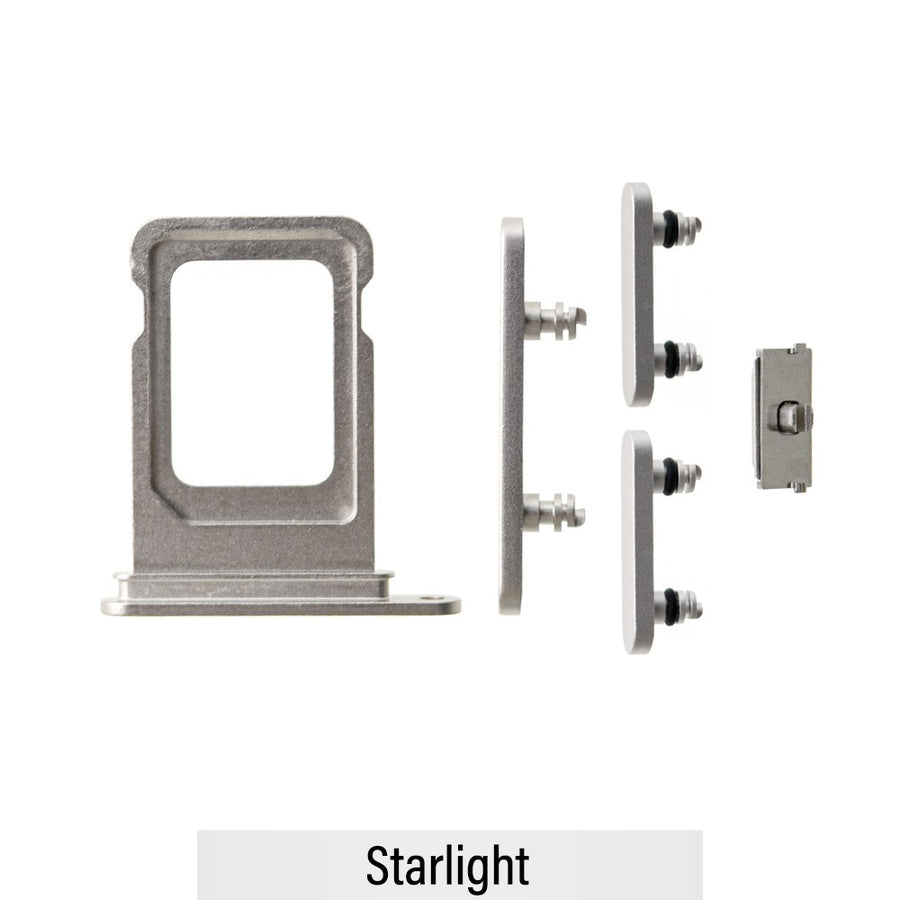 Single SIM Card Tray and Side Button for iPhone 14 / 14 Plus-Starlight