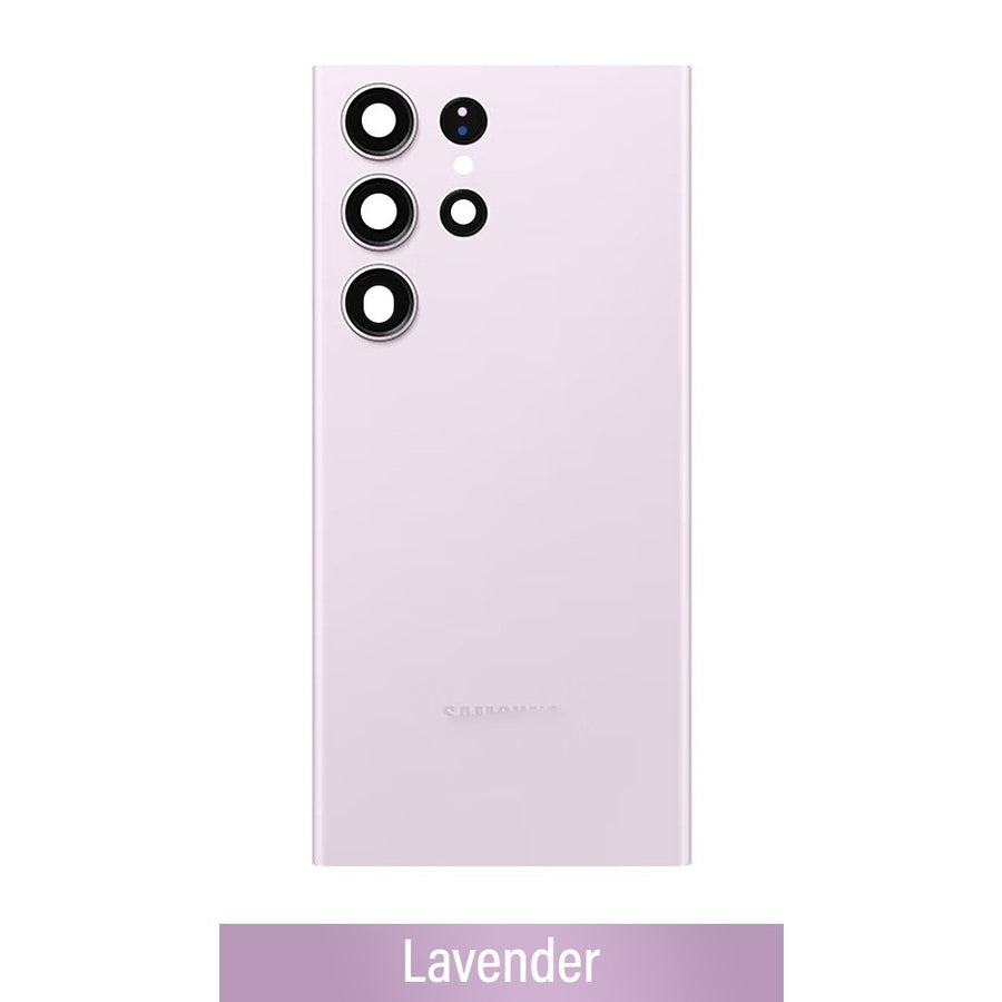 Brown Rear Cover Glass for Samsung Galaxy S23 Ultra S918B-Lavender