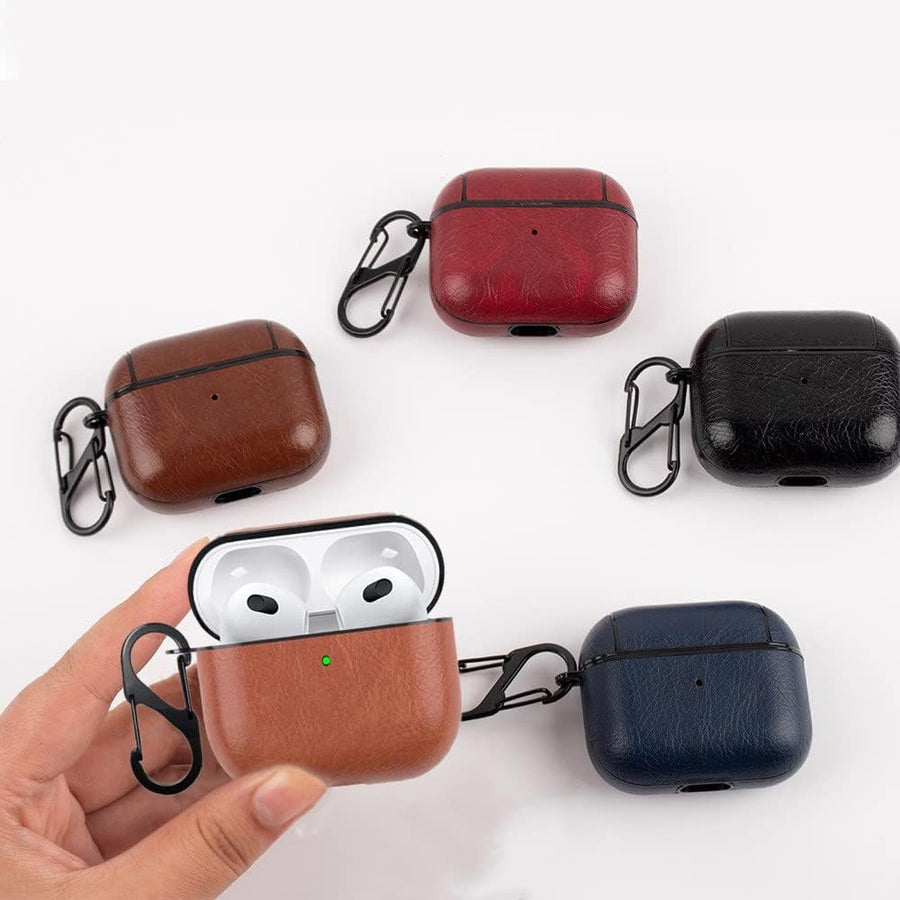 AirPods 3 Case Cover Leather Case Cover For AirPods 3  PU Leather Portable Protective Shockproof Cover For Apple AirPods 3