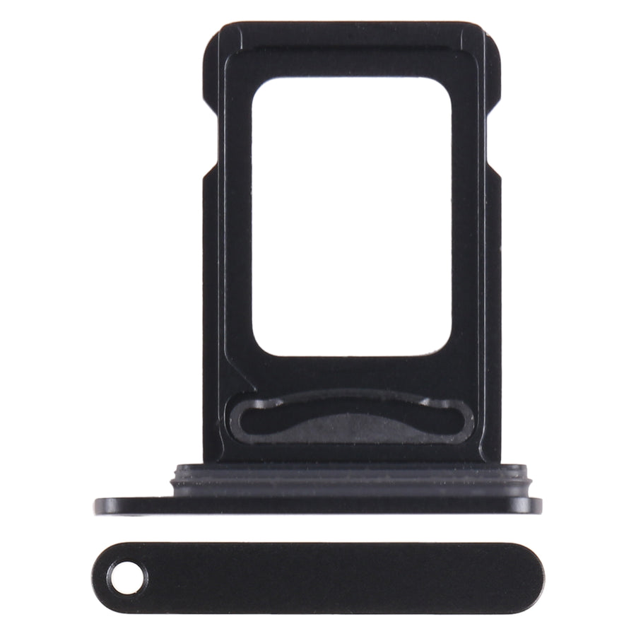 Single SIM Card Tray and Side Button for iPhone 15 / 15 Plus-Black