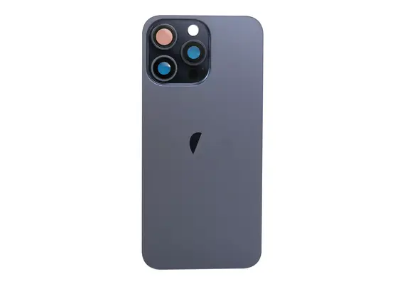 Brown Rear Cover Glass with Camera Lens Glass and Magsafe Magnet for iPhone 15 Pro Max-Blue Titanium