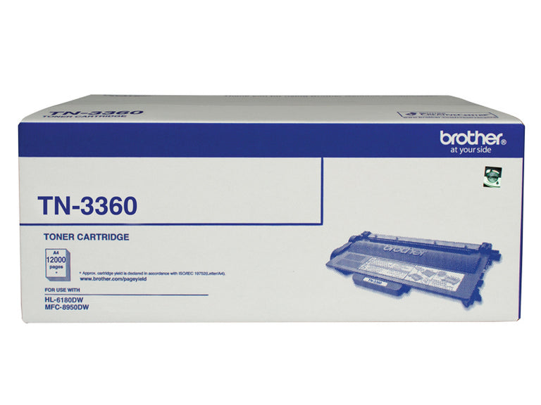 Brother TN-3360 Mono Laser Toner - Super High Yield (12000 pages) - HL-HL-6180DW & MFC-8950DW *B2B Exclusive*