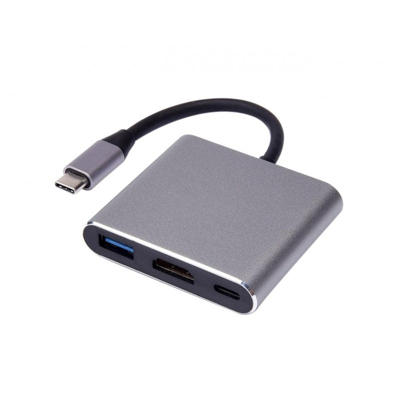 UCB-C / Type-C Male To PD + HDMI + USB 3.0 Female 3 In 1 Converter