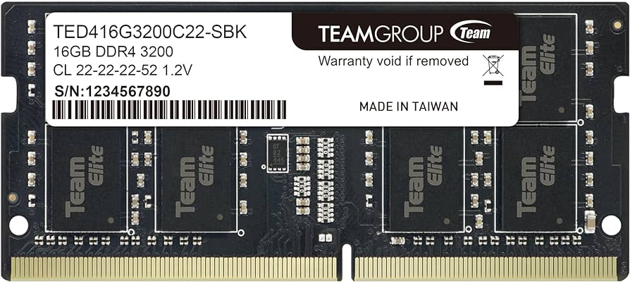 Team Group Elite TED416G3200C22-S01 16 GB 3200 MHz DDR4 Memory Module