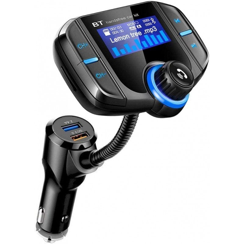 PBuddy Original Car Charger FM Transmitter Car Radio Bluetooth Kit Dual USB QC3.0 Wireless MP3 Player Charger Adapter Hands-Free BT Tuner FM Modulator